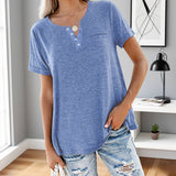 Versatile V-Neck Short-Sleeved Loose T-Shirt_Cwtbls02472