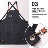 CUSTOM COTTON CANVAS KITCHEN APRON FOR WOMEN_CWMM6623