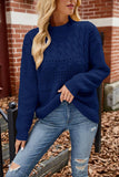 Solid Color Fashion Long-Sleeved Pullover Sweater