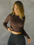 Y2K Wind Thread Round Neck Long Sleeve Base T-Shirt