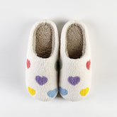 COLORFUL HEART SHAPED WARM COTTON SLIPPERS_CWSHS0730