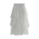 ASYMMETRICAL TULLE HIGH WAIST MIDI SKIRT_CWBMS0398