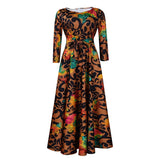 FASHIONABLE PRINTED LACE UP OVERSIZED DRESS_CWDMD3696