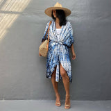 BAMBOO COTTON TIE DYE BEACH COVER UP CARDIGAN_CWMM6301