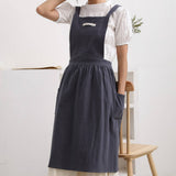 Cwmm1835_Cotton And Linen Household Kitchen Apron