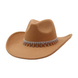 MEN WOMEN WOOL BLEND COWBOY FEDORA ETHNIC STYLE_CWAH04372