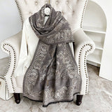 PRINTED TASSEL SHAWL BLANKET SCARF FOR OFFICE FALL_CWASC0191