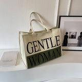 NEW LETTER PRINT TOTE CANVAS SHOULDER BAG_CWAB2679
