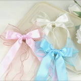 KIDS CHIFFON RIBBON BOW HAIR CLIP SOLID COLOR_CWAHA6704