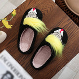 CREATIVE YELLOW HAIR FUN COTTON SLIPPERS_CWSHS0862