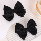 SOLID SHINY BOW HAIR CLIP SET FOR JK GIRLS_CWAHA6719