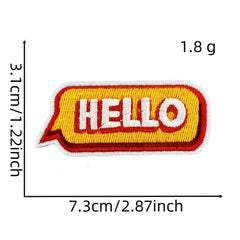 FUNNY TEXT PATCH EMBROIDERED CLOTH PATCH_CWMM4051