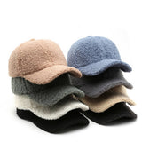 Vintage Fleece Baseball Cap Warm Winter Hat_Cwah04794