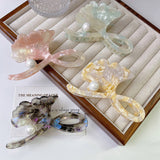 GINKGO LEAF PEARL HAIR CLAW ELEGANT FRENCH CLIP_CWAHA1347