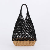 TASSEL HOLLOW COTTON ROPE HAND WOVEN BAG_CWAB4690