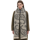PAISLEY JACQUARD SCARF UNISEX WINTER SHAWL WRAP_CWASC0862