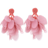 HANDMADE FABRIC TASSEL EARRINGS BOLD STATEMENT_CWMM6156
