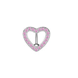 HEART CZ BELLY BUTTON RING HYPOALLERGENIC_CWMM9177