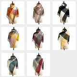 AUTUMN WINTER PLAID THICK SHAWL SCARF_CWASC0176