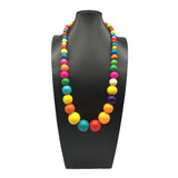 COLORFUL WOODEN LARGE ROUND BEAD LONG NECKLACE_CWMM4562