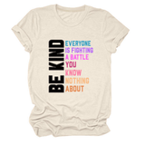 Trendy Womens Tee With Kindness Slogan