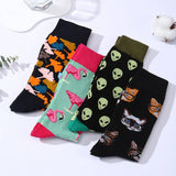 LARGE SIZE MENS TRENDY MID CALF SOCKS_CWMS1015