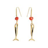 GOLDEN FISH RETRO LITERARY STYLE LONG EARRINGS_CWAJE5118