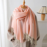 ELEGANT THICK KNIT SHAWL SCARF FOR WOMEN_CWASC2745