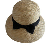 SUMMER BOW LAMPSHADE STRAW HAT FOR WOMEN_CWAH3566