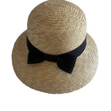 SUMMER BOW LAMPSHADE STRAW HAT FOR WOMEN_CWAH3566
