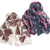 FLORAL PRINT SCARF SOFT COMMUTER WRAP FOR WOMEN_CWASC0471
