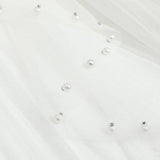 BEADED MESH PLEATED SKIRT A LINE TULLE SKIRT_CWBLS0398