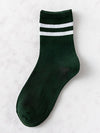 2 STRIPE COTTON MID SOCKS FOR WOMEN WHOLESALE_CWMS070