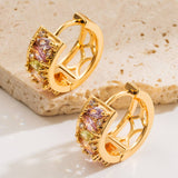 FASHION COPPER STUD EARRINGS MINIMALIST STYLE_CWMM8525