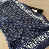 Geometric Herringbone Cotton Linen Square Scarf_Cwasc03433