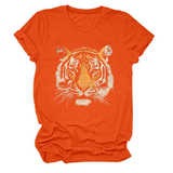 Women Summer Tee With Stylish Tiger Print_Cwttsl0494