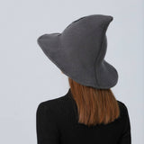 Cwah1681_Halloween Skull Knitted Wizard Hat