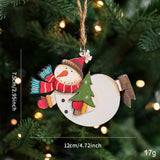 RUSTIC WOOD CHRISTMAS TREE SANTA SNOWMAN DECOR_CWMM9668