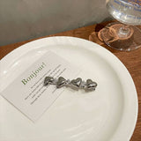 METAL ROSE HAIRPIN SIDE BANGS DUCKBILL CLIP_CWAHA4646