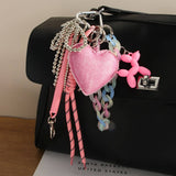 PINK HEART BOW KEYCHAIN WITH BALLOON DOG_CWMM7819