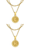 DOUBLE CHAIN INITIALS PENDANT NECKLACE_CWAJE106_B20621