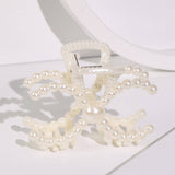 Chic Pearl Heart Claw Clip Minimalist Hair Grip