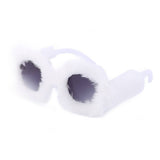 ROUND FRAME PLUSH FULL COVERAGE SUNGLASSES_CWASG0644