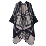 SOLID COLOR STRIPED WARM VERSATILE SHAWL SCARF_CWASC2162