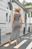 Square Collar Tight Fish Tail Extra Long Dress