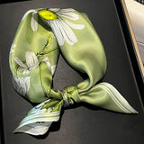 MULBERRY SILK SCARF PRINT LONG NECK HAIR WRAP_CWASC0553