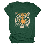 Women Summer Tee With Stylish Tiger Print_Cwttsl0494