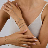 18K GOLD OVAL BEAD BRACELET TITANIUM STEEL LUXE_CWAJE4719