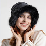 Women Winter Fashion Plush Bucket Hat_Cwah0562