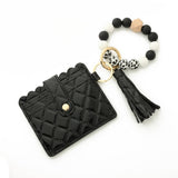 SILICONE BEAD TASSEL BRACELET KEYCHAIN CARD BAG_CWAJE0665